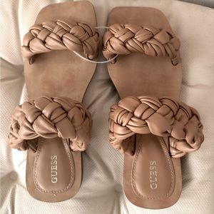 SOLD!! Guess Womens Raign Slip On Woven Slide Sandals. Size 7.5 Brand New